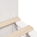 Cama con estantería sin colchón madera maciza blanca 120x190 cm