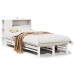 Cama con estantería sin colchón madera maciza blanca 90x200 cm