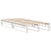 Cama con estantería sin colchón madera maciza blanca 90x200 cm