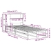 Cama con estantería sin colchón madera maciza blanca 100x200 cm