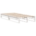 Cama con estantería sin colchón madera maciza blanca 100x200 cm