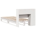 Cama con estantería sin colchón madera maciza blanca 100x200 cm