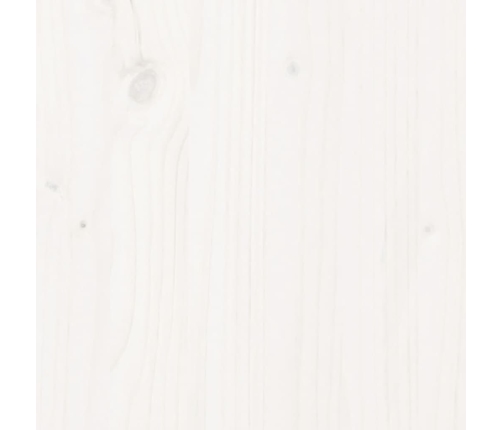 Cama con estantería sin colchón madera maciza blanca 100x200 cm