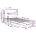 Cama con estantería sin colchón madera maciza blanca 75x190 cm