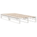 Cama con estantería sin colchón madera maciza blanca 75x190 cm