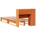 Cama con estantería sin colchón madera maciza marrón 75x190 cm