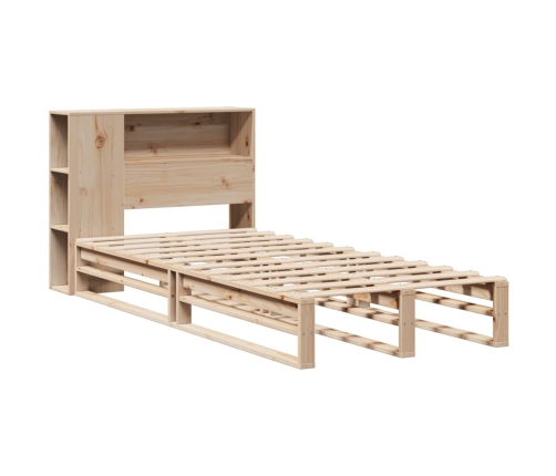 Cama con estantería sin colchón madera maciza 90x190 cm