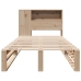 Cama con estantería sin colchón madera maciza 90x190 cm
