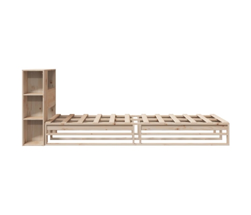 Cama con estantería sin colchón madera maciza 90x190 cm