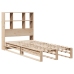 Cama con estantería sin colchón madera maciza 90x200 cm