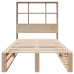 Cama con estantería sin colchón madera maciza 90x200 cm