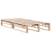 Cama con estantería sin colchón madera maciza 90x200 cm