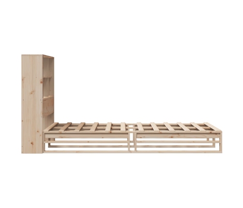 Cama con estantería sin colchón madera maciza 90x200 cm
