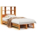 Cama con estantería sin colchón madera maciza marrón 90x200 cm
