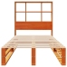 Cama con estantería sin colchón madera maciza marrón 90x200 cm