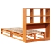 Cama con estantería sin colchón madera maciza marrón 90x200 cm
