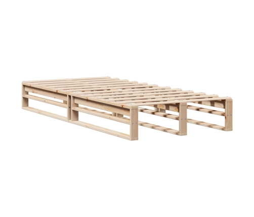 Cama con estantería sin colchón madera maciza 100x200 cm