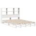 Cama con estantería sin colchón madera maciza blanca 120x200 cm