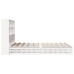 Cama con estantería sin colchón madera maciza blanca 120x200 cm