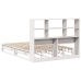 Cama con estantería sin colchón madera maciza blanca 120x200 cm