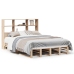 Cama con estantería sin colchón madera maciza 160x200 cm