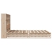 Cama con estantería sin colchón madera maciza 160x200 cm