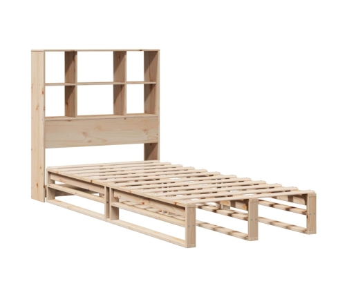 Cama con estantería sin colchón madera maciza 90x190 cm