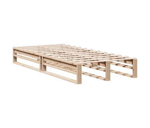 Cama con estantería sin colchón madera maciza de pino 90x200 cm