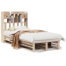 Cama con estantería sin colchón madera maciza de pino 100x200cm