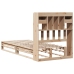 Cama con estantería sin colchón madera maciza de pino 100x200cm