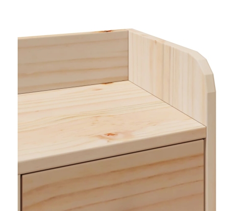 Cama con estantería sin colchón madera maciza de pino 100x200cm