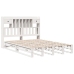 Cama con estantería sin colchón madera maciza blanca 160x200 cm