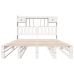 Cama con estantería sin colchón madera maciza blanca 160x200 cm