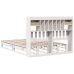 Cama con estantería sin colchón madera maciza blanca 160x200 cm