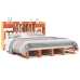 Cama con estantería sin colchón madera maciza marrón 180x200cm