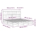 Cama con estantería sin colchón madera maciza marrón 180x200cm