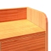 Cama con estantería sin colchón madera maciza marrón 135x190cm