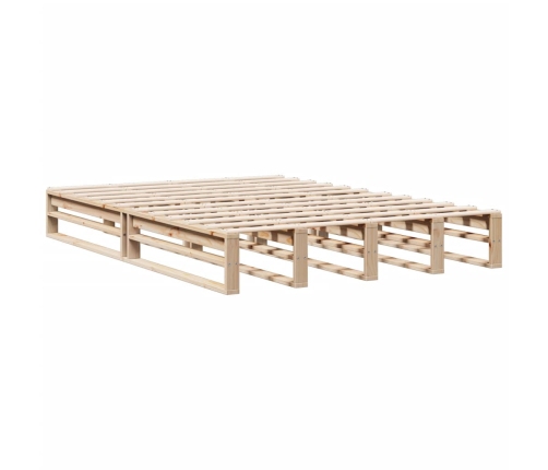 Cama con estantería sin colchón madera maciza de pino 140x190cm