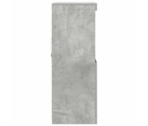 Aparador de madera contrachapada gris hormigón 81x37x100 cm