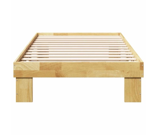 Estructura de cama sin colchón 90x200 cm madera maciza roble