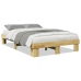 Estructura de cama sin colchón 120x200 cm madera maciza roble