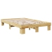 Estructura de cama sin colchón 120x200 cm madera maciza roble