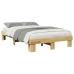 Estructura de cama sin colchón 120x200 cm madera maciza roble