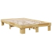 Estructura de cama sin colchón 120x200 cm madera maciza roble