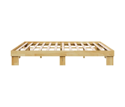 Estructura de cama sin colchón 180x200 cm madera maciza roble