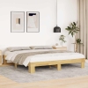 Estructura de cama sin colchón 180x200 cm madera maciza roble