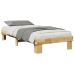 Estructura de cama sin colchón 75x190 cm madera maciza roble