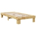 Estructura de cama sin colchón 75x190 cm madera maciza roble