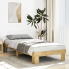 Estructura de cama sin colchón 75x190 cm madera maciza roble