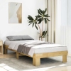 Estructura de cama sin colchón 90x190 cm madera maciza roble